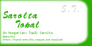 sarolta topal business card