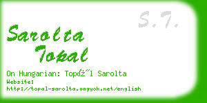 sarolta topal business card